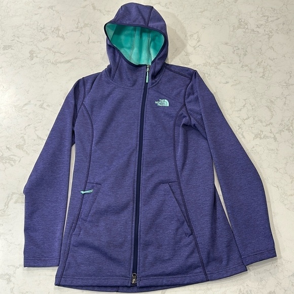 The North Face Women's Raschel Parka Hoodie Sweatshirt Jacket Purple Medium EUC - Picture 1 of 16